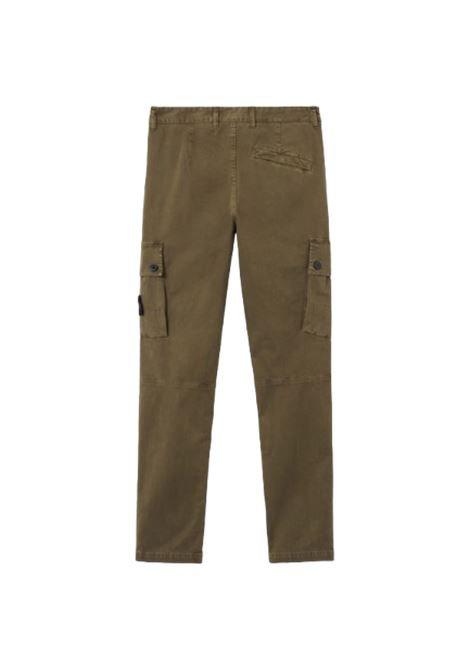 pantaloni stretch organic broken twill cotton uomo verde militare STONE ISLAND | K2S15 3100034 S00L1V0154